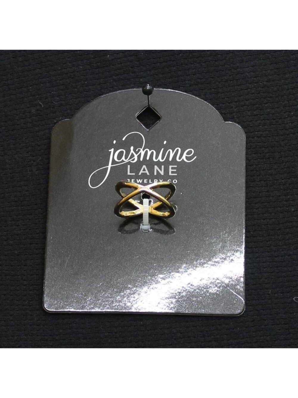 NWT Jasmine Lane Womens Fashion Double Criss Cross Ring Gold Yellow 7
